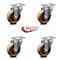 Service Caster 4 Inch High Temp Phenolic Wheel Swivel Top Plate Caster Set SCC-20S414-PHRHT-4 - alternate 5